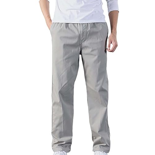 Men's Drawstring Waist Cargo Pants Sweatpants with Zipper Pockets Heavyweight Joggers M72528