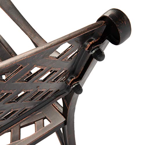 Antique Bronze Cast Aluminum Patio Bench Q331452