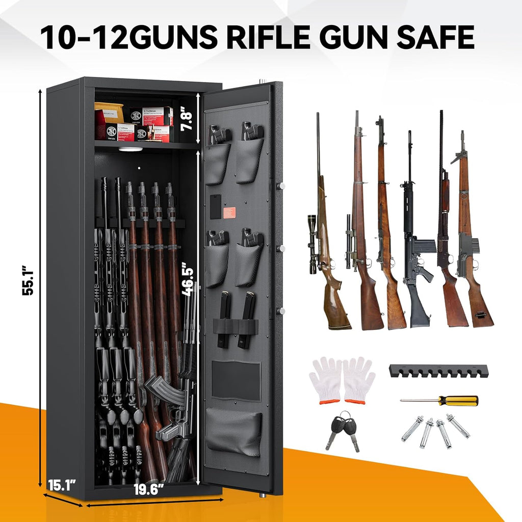 10-12 Gun Safe with Removable Shelf and Gun Rack O69826