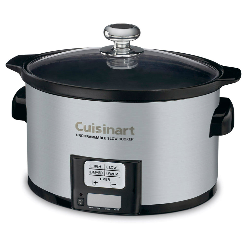 3.5 Quart Programmable Slow Cooker Brushed Stainless Steel E6612