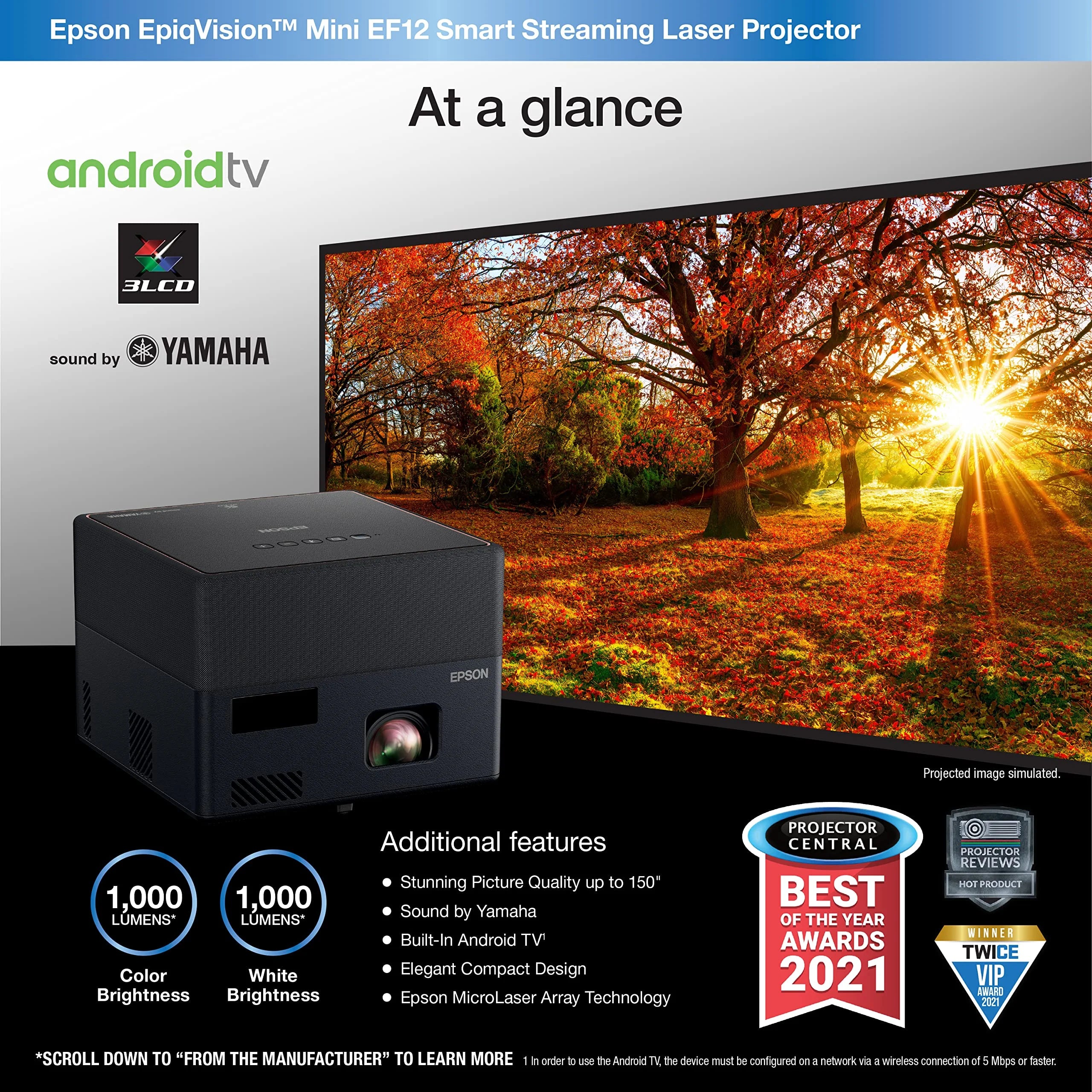 Mini EF12 Smart Streaming Laser Projector Z518