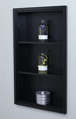 Dark Brown Recessed Wall Medicine Cabinet P380