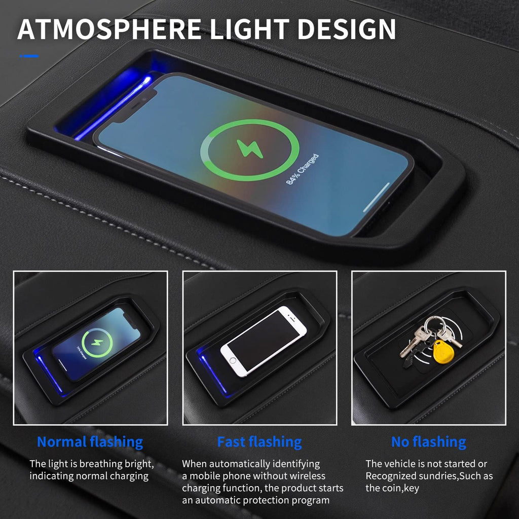 Wireless Charger Pad for Chevrolet Silverado GMC Sierra 2019-2021 15w J44008
