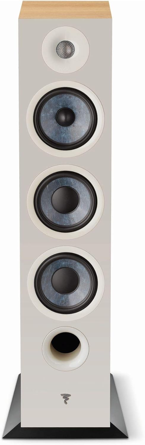 Light Wood 3-Way Floorstanding Speakers A171304