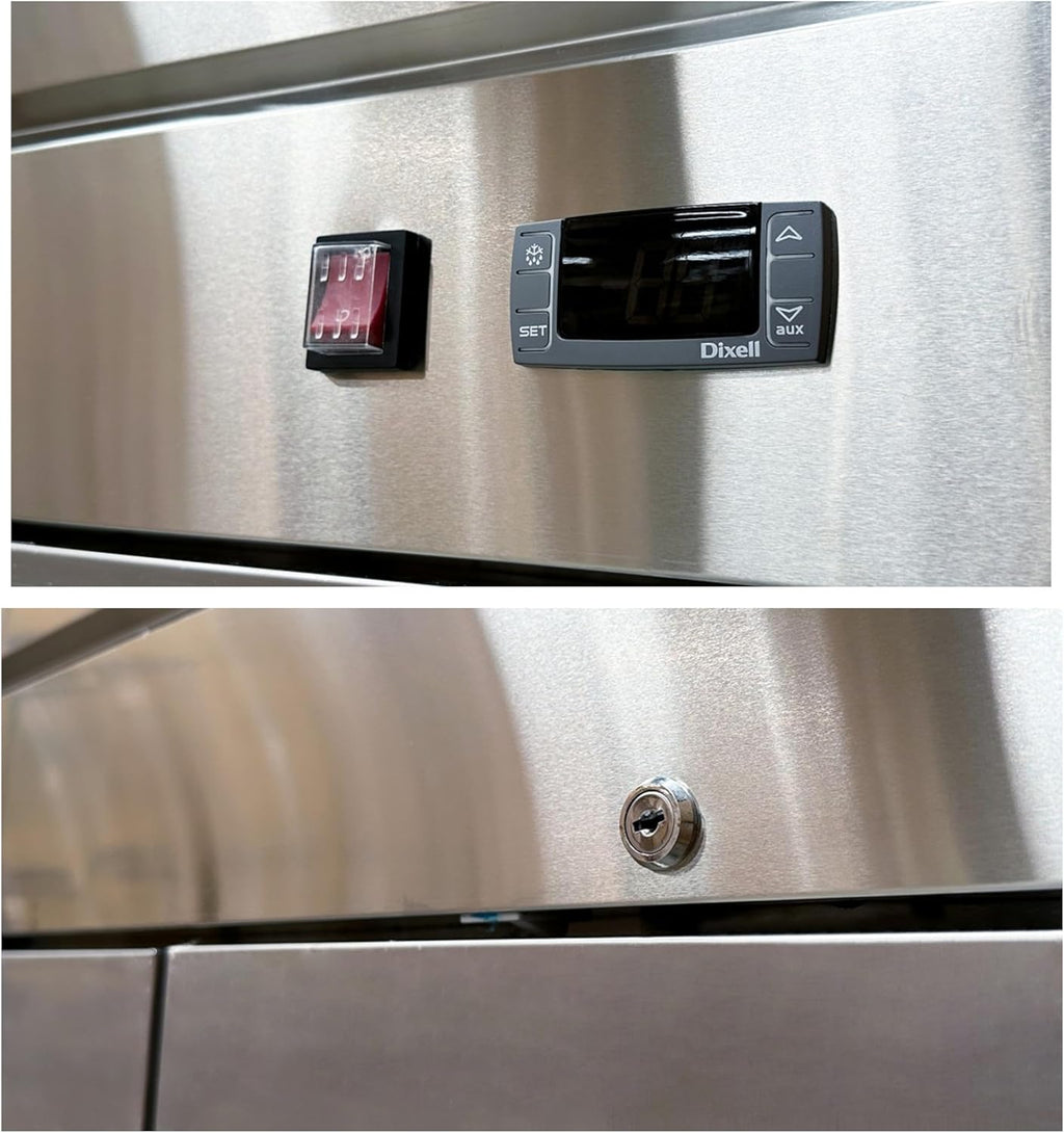 Stainless Steel 2-Door Solid Upright Freezer 47 Cuft L65744
