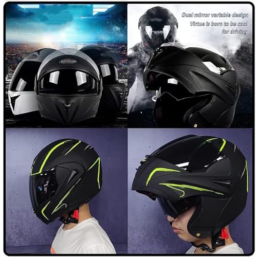 Motorcycle Bluetooth Full Face Modular Helmet with Dual Visor P773