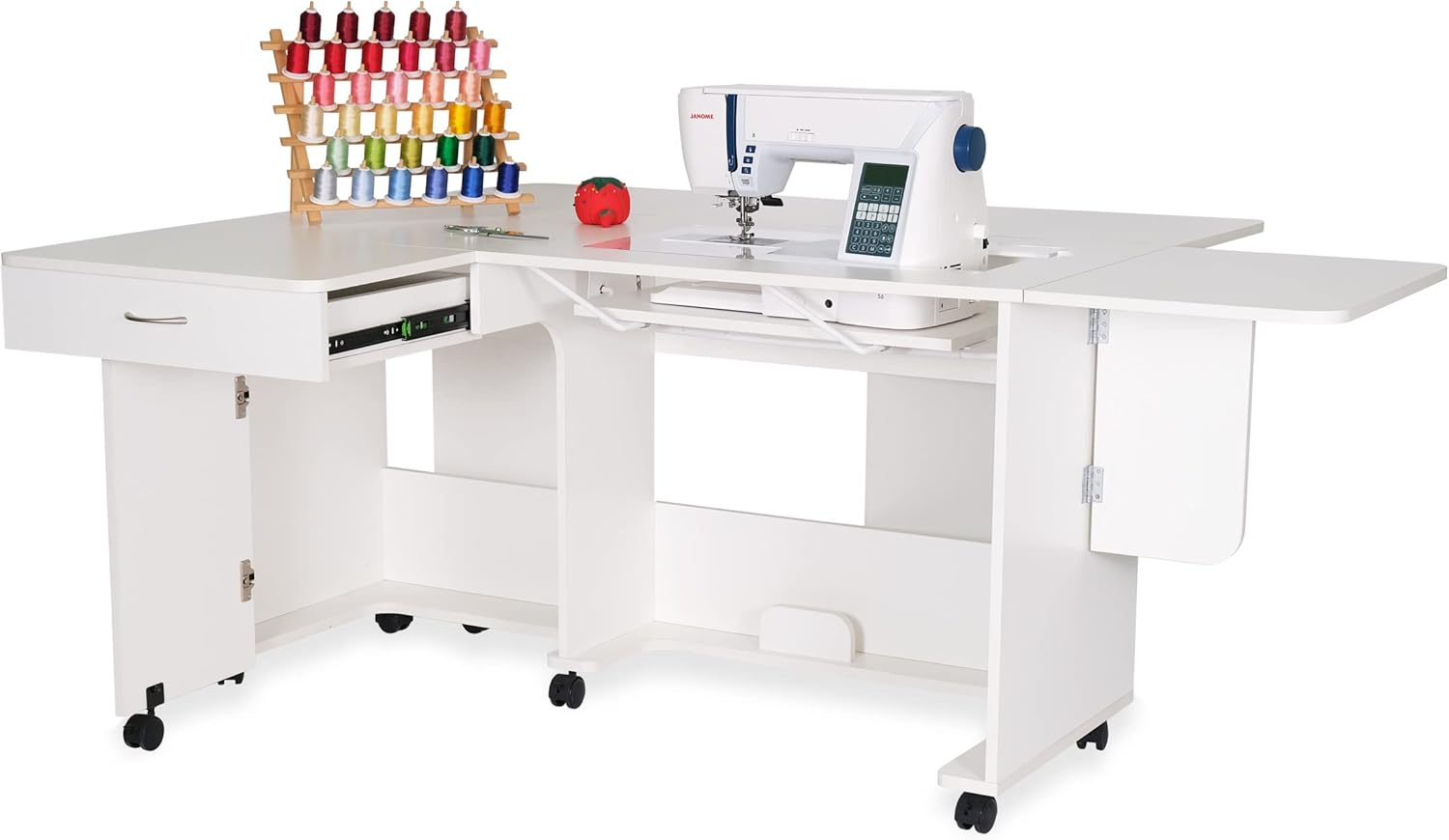 Full-Size Sewing Cabinet with Locking Wheels N39997