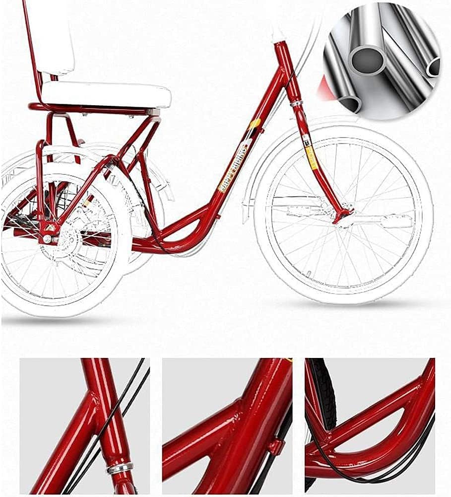 20 Inch Single Speed Adult Tricycle with Rear Shopping Basket V2719