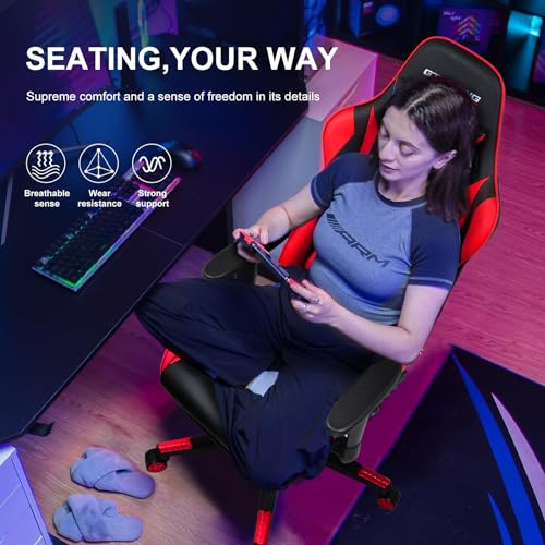 Blue Gaming Chair with Footrest U403530