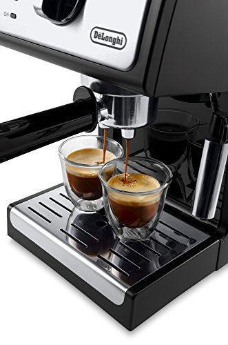 Black Espresso Cappuccino Maker with Manual Frother O167