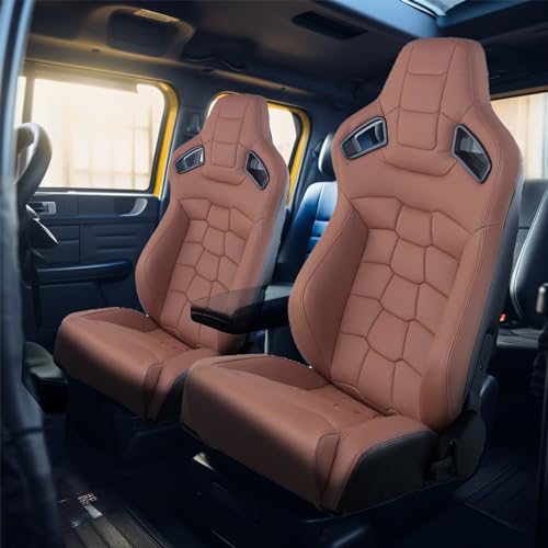 Black PVC Leather Bucket Seats with Dual Lock Sliders G470