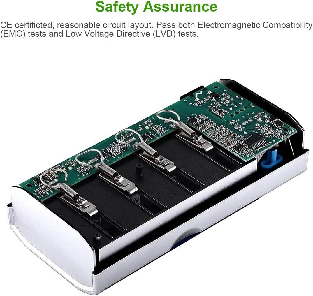 D Cells 10000mAh Rechargeable Batteries (4 Counts) with Battery Charger Pack of 2 P703