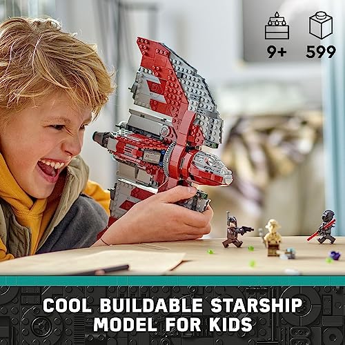 LEGO Star Wars T-6 Jedi Shuttle Spaceship Toy Building Set with 4 Minifigures K5348
