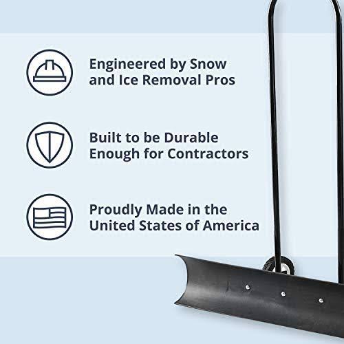 36-Inch Heavy Duty Bi-Directional Wheeled Snow Pusher T89107