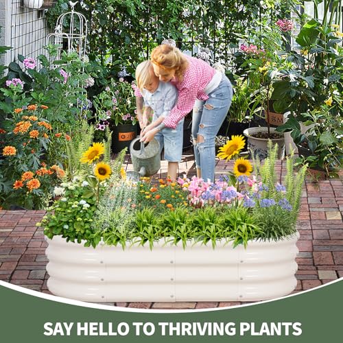 Silver 4x2x1ft Metal Raised Garden Bed 2pack E23916