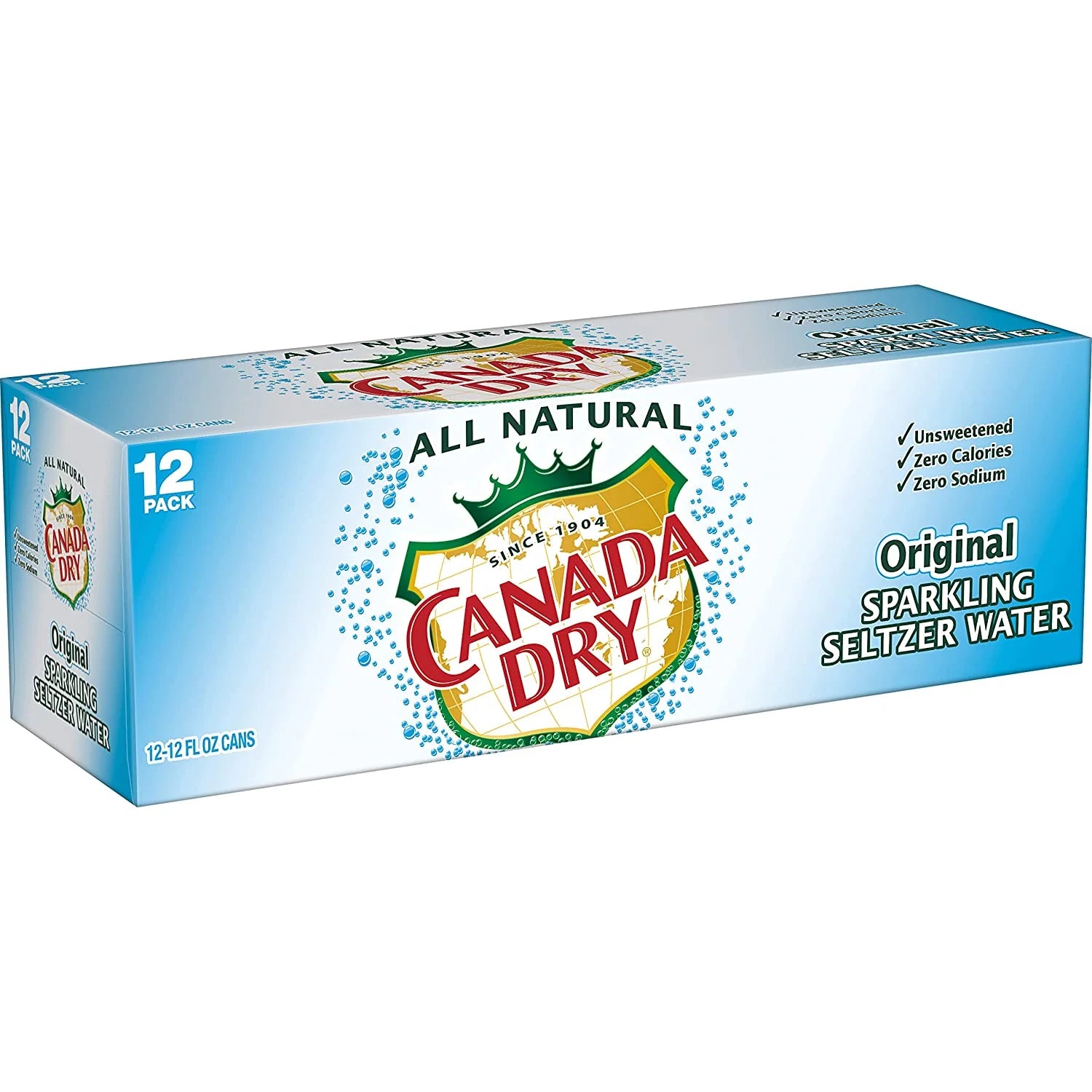 12 oz. Cans Sparkling Seltzer Water (Pack of 12) J5018