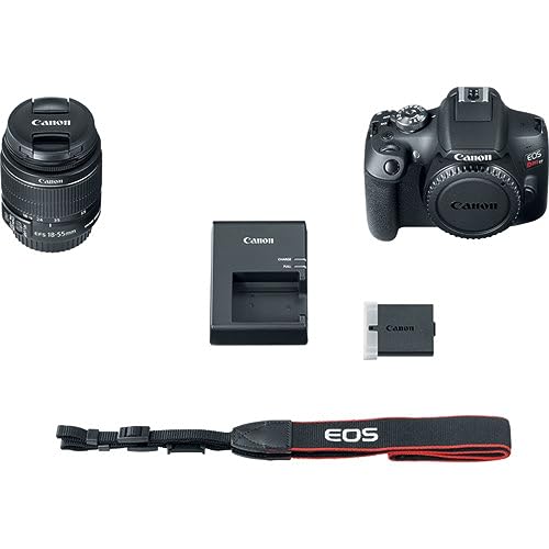 Canon EOS Rebel T7 DSLR Camera with 18-55mm Lens (5 Items) O856