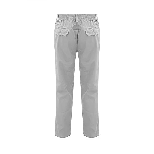 Men's Drawstring Waist Cargo Pants Sweatpants with Zipper Pockets Heavyweight Joggers M72528