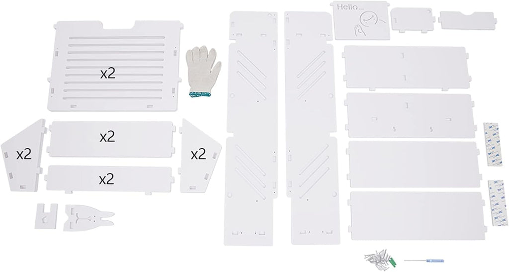 White Wood Look 2 Flip Drawers Freestanding Shoe Storage Cabinet O670