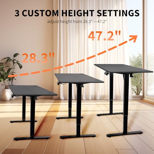 Black Height Adjustable Electric Standing Desk Frame N2691