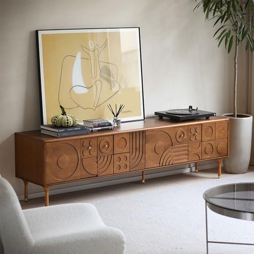 Walnut Wood TV Stand with Storage, 70.87" H467387