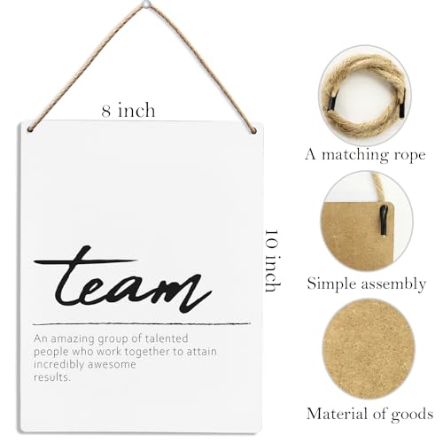 Office Motivational Wood Hanging Sign 8x10 Inch K1251