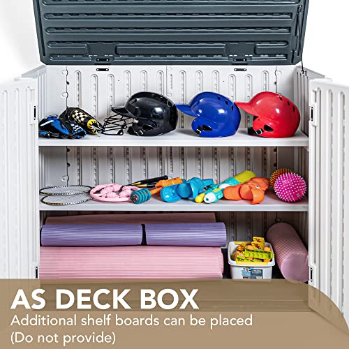 Resin Outdoor Storage Shed 34 Cu Ft Horizontal Storage Cabinet V47441