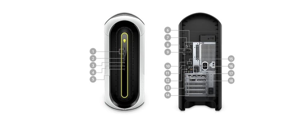 Restored Alienware Aurora R10 Gaming Desktop Core Ryzen 7 - 2TB HDD - 16GB RAM - RX 5600 6GB GDDR5 Z7800