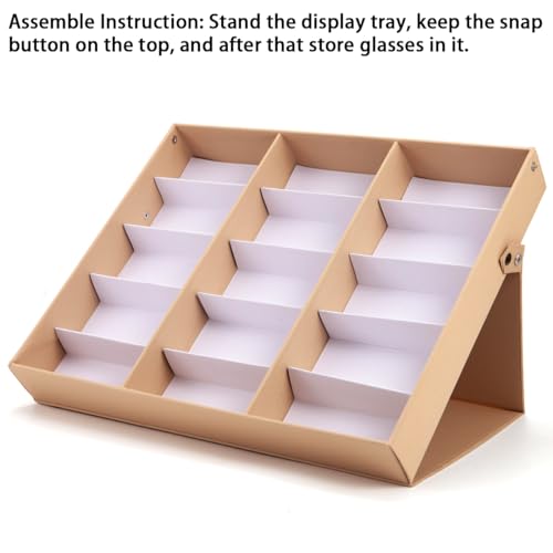 Sunglasses Organizer Storage Eyeglasses Holder Case Box with Lid A121