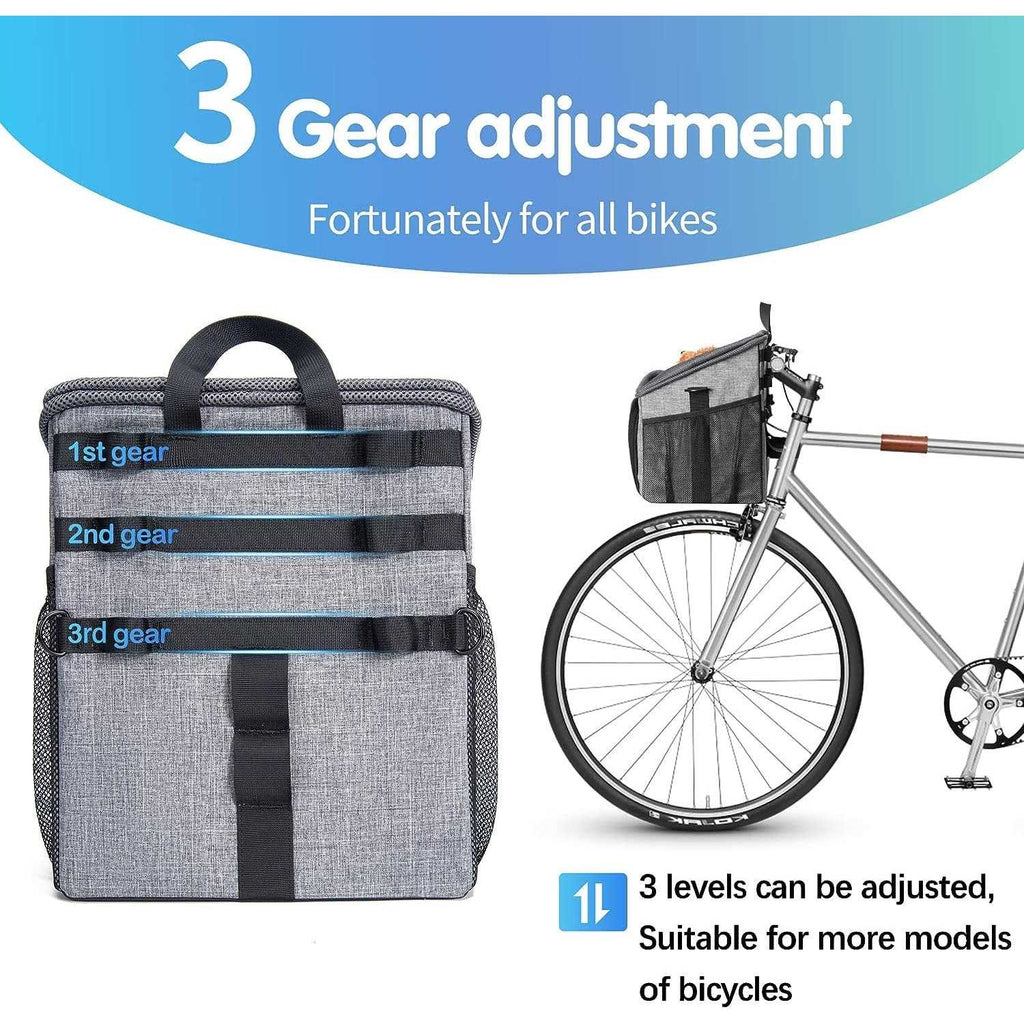 Dog Bike Basket Carrier Pet Bicycle Front Carrier Foldable Removable T379
