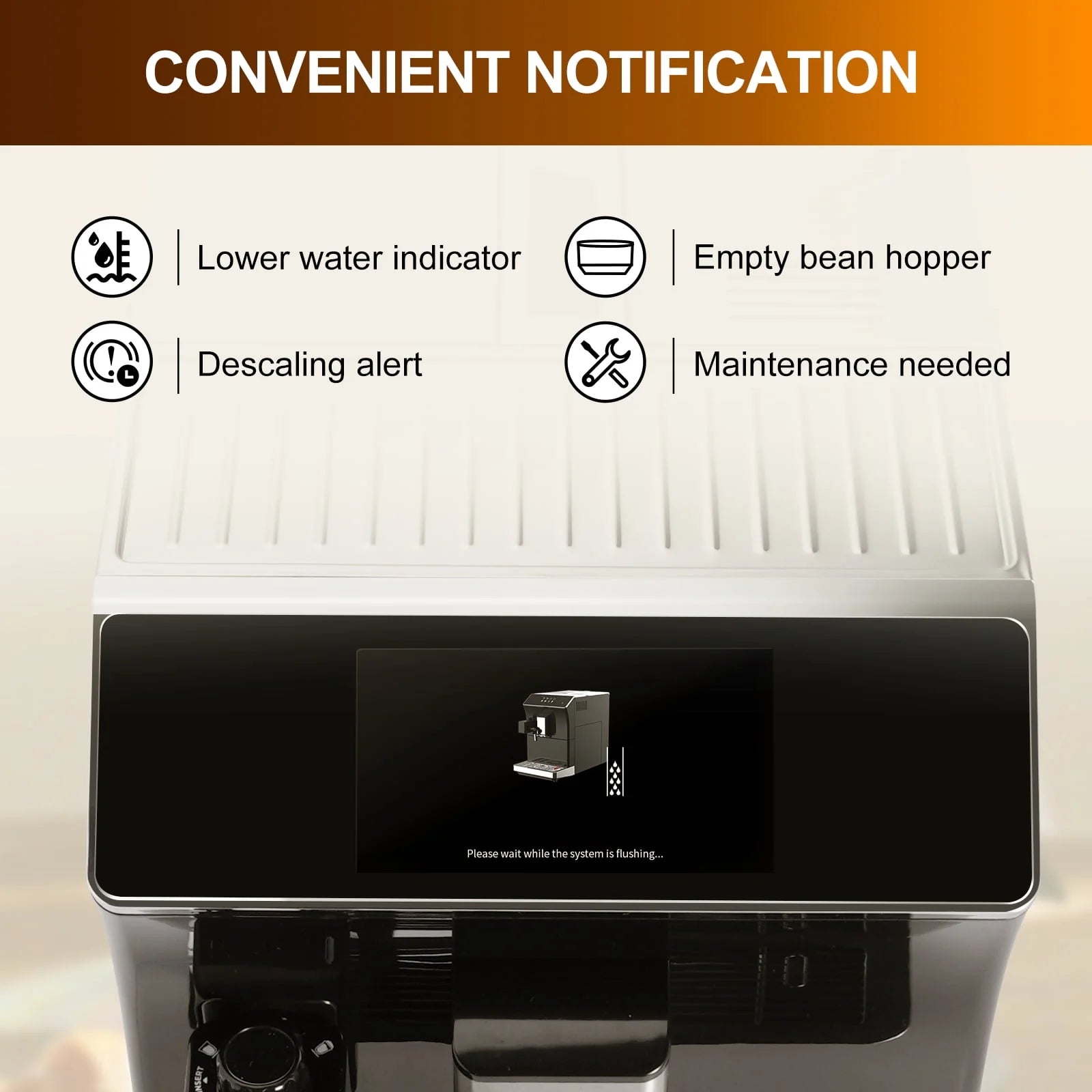 Black Super automatic Espresso Coffee Machine Y17253