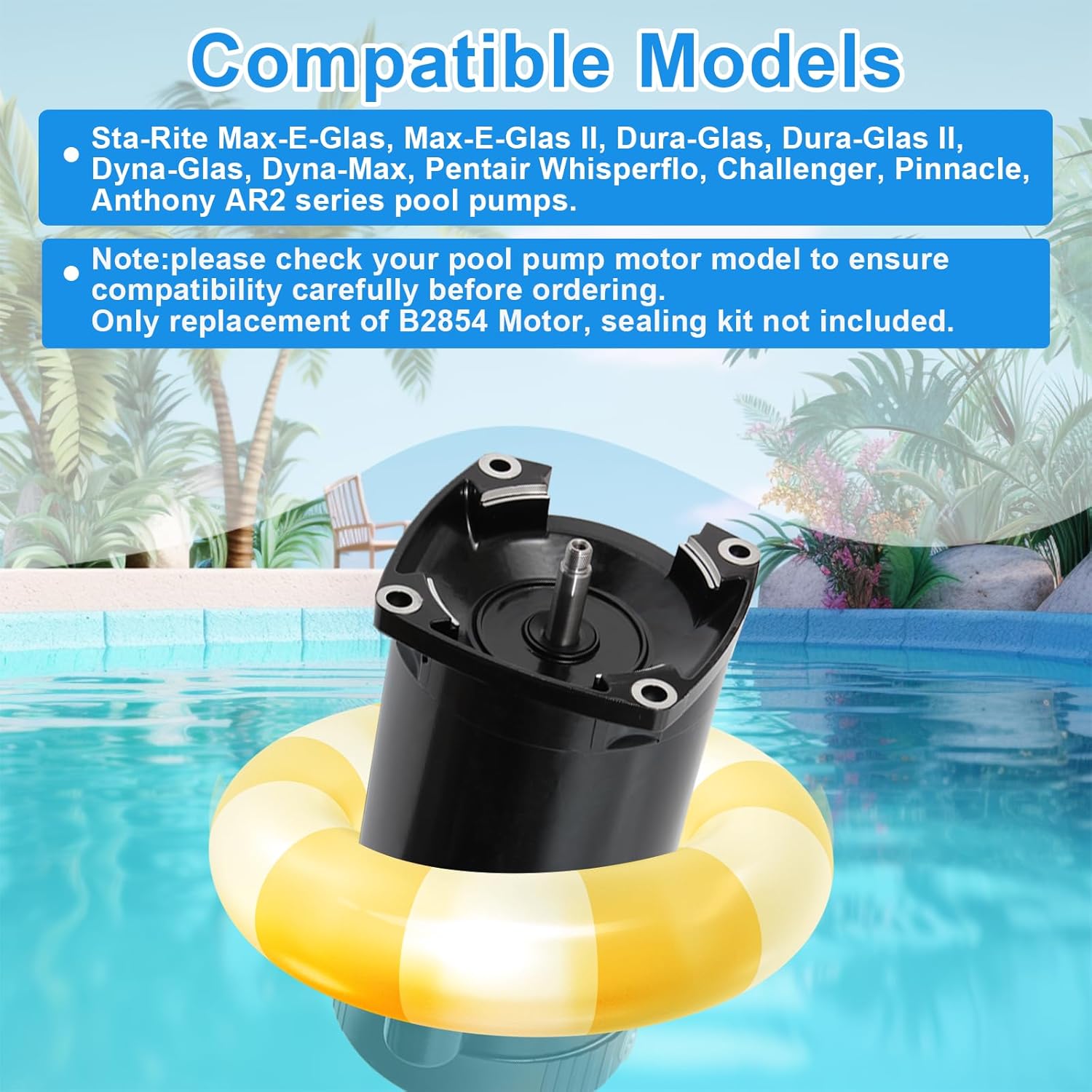 1.5 HP 3450 RPM 56Y Frame Pool Pump Motor L120381