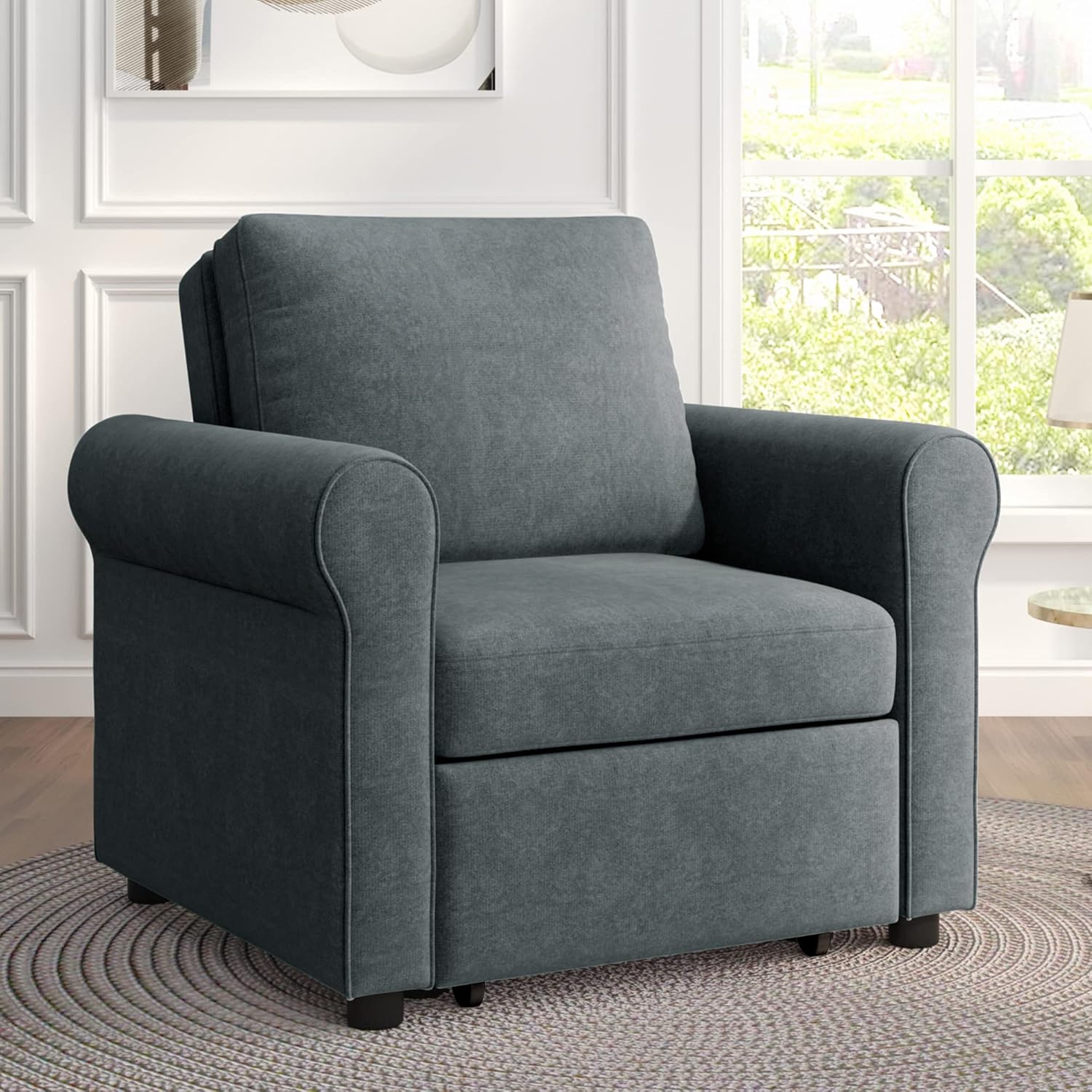 Deep Blue 3-in-1 Convertible Sofa Bed Chair Z641074