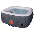 Portable Inflatable Hot Tub with 120 Bubble Jets, Black/White G574856