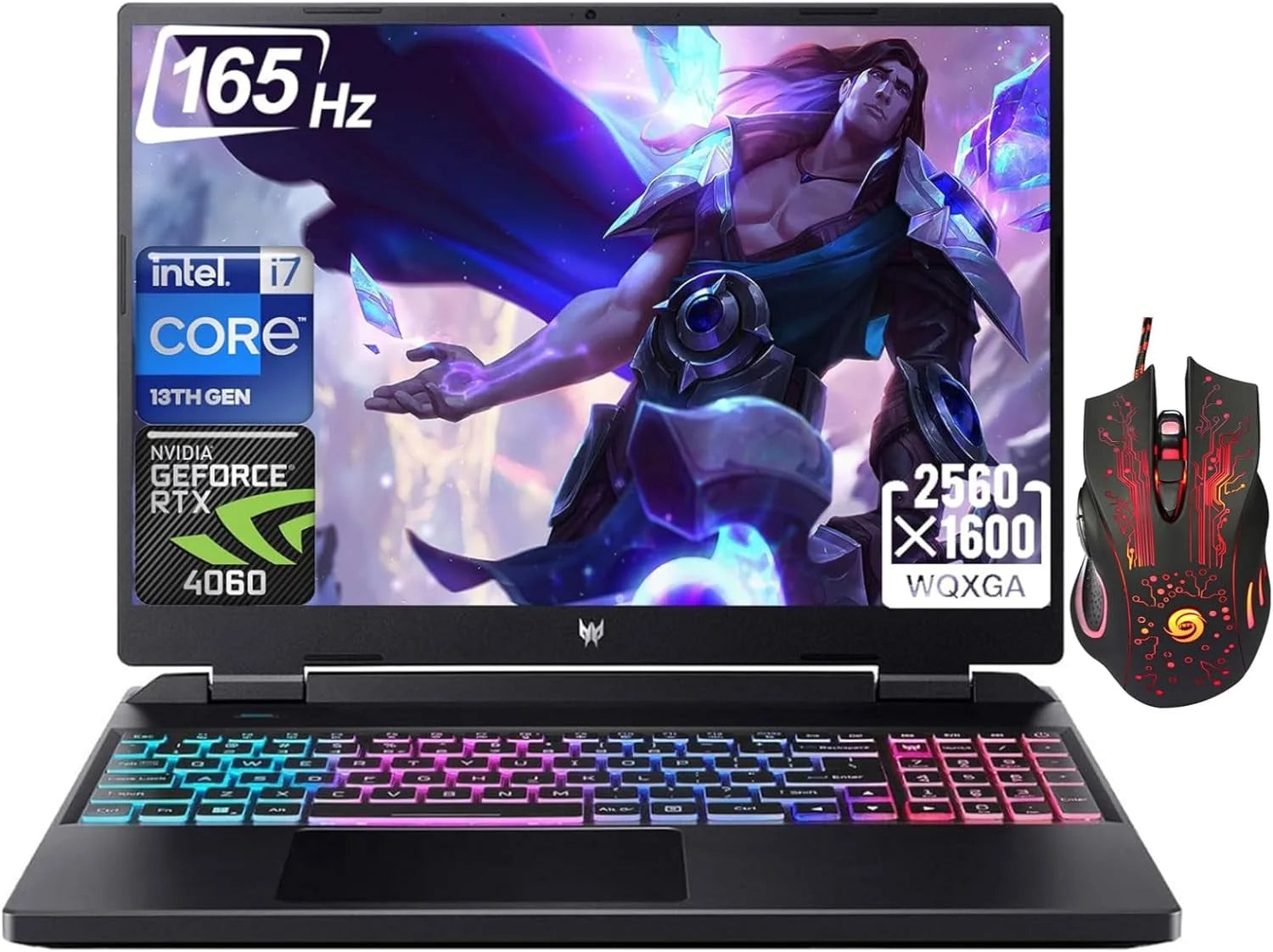 16" WQXGA Display Intel Core i7-13700HX 32GB DDR5 RAM 2TB SSD NVIDIA GeForce RTX 4060 Backlit Keyboard Windows 11 Home Gaming Laptop L5477