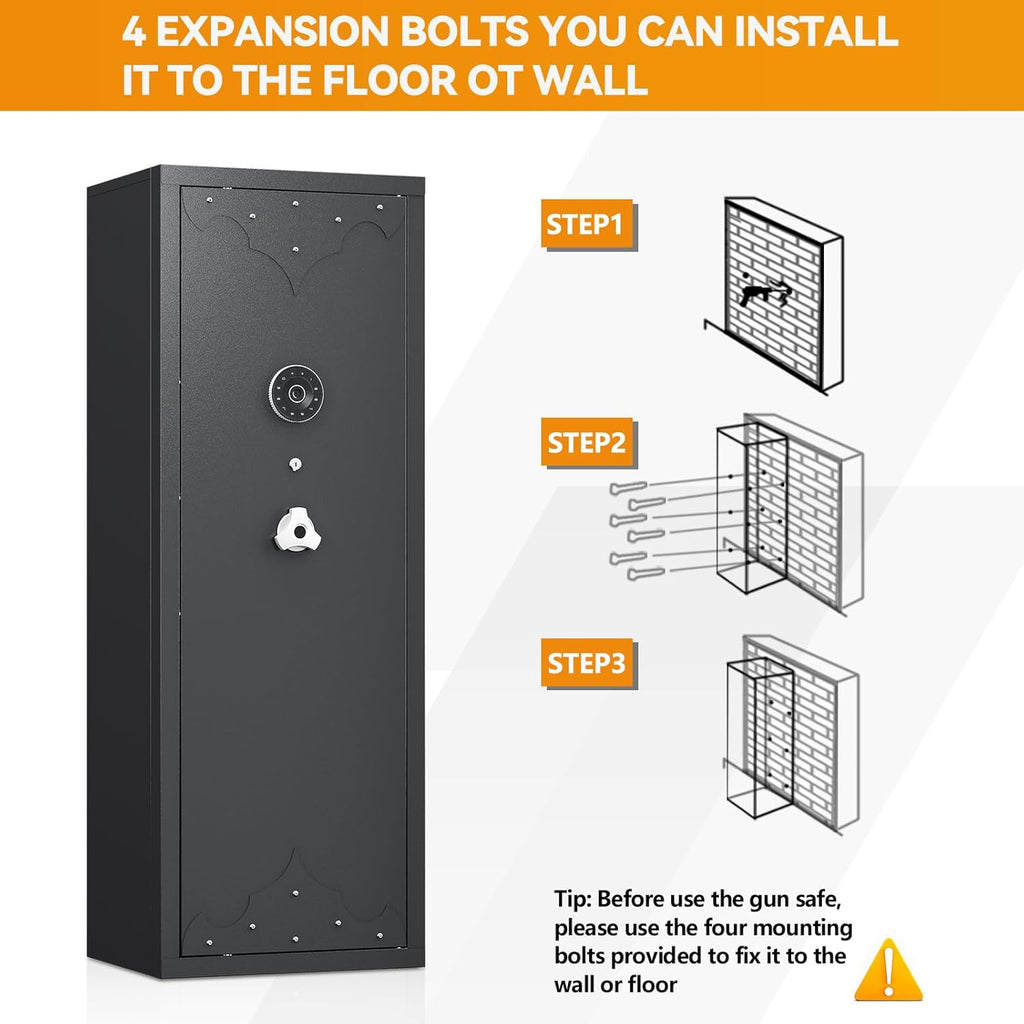 10-12 Gun Safe with Removable Shelf and Gun Rack O69826