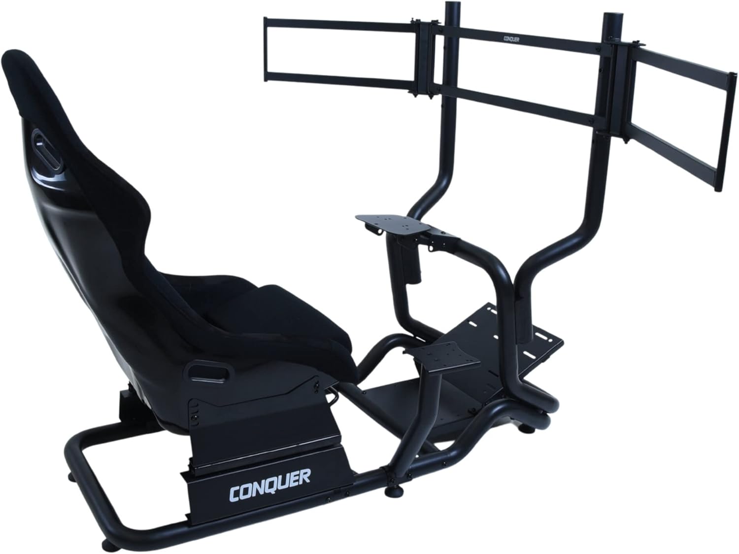 Racing Simulator Seat Cockpit with Triple or Single Monitor Mount V9658