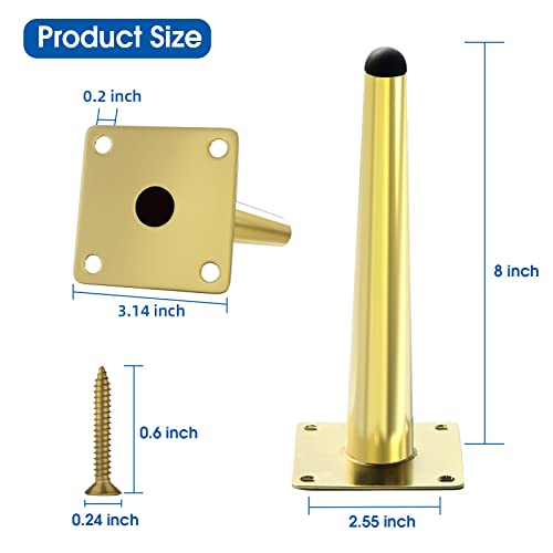 Set of 4 6 Inch Metal Furniture Legs P8893