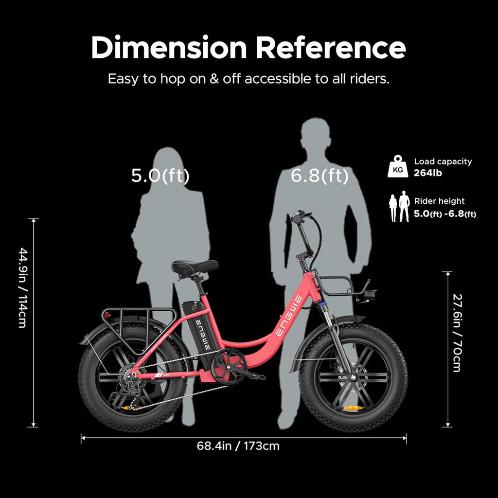 Electric Bike with 20 * 4.0" Fat Tire, 48V13Ah Battery, 7-Speed Gear, Front Suspension (Black) G92900
