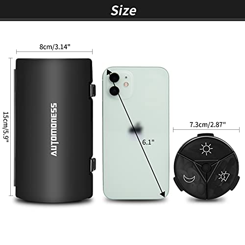 Black Weekly Pill Organizer 3 Times a Day R8141