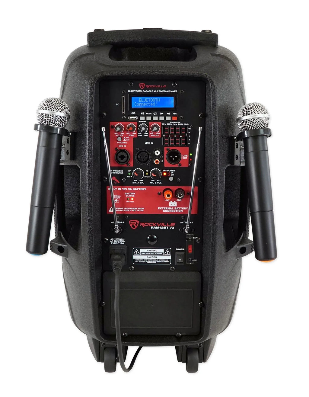 12" Rechargeable Powered 600W DJ PA Speaker with Bluetooth N4545