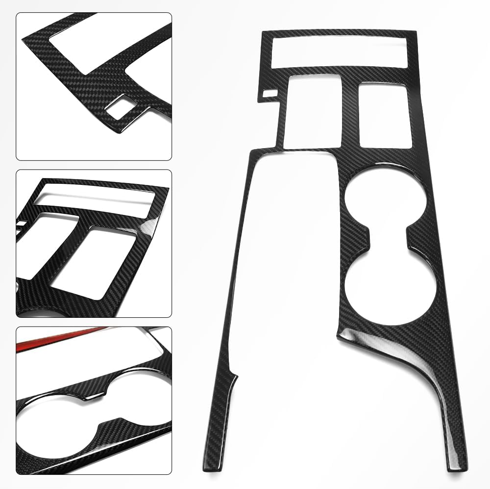 Real Carbon Fiber Gear Shift Trim Panel Cover I3172