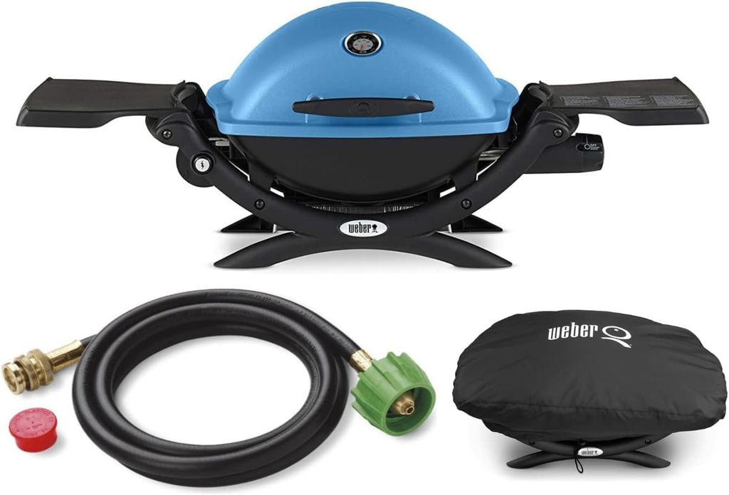 Blue Liquid Propane Grill Bundle with Adapter Hose and Cover (3 Items) K2936