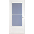 White Mid-View Reversible Wood Core Storm Door M79560