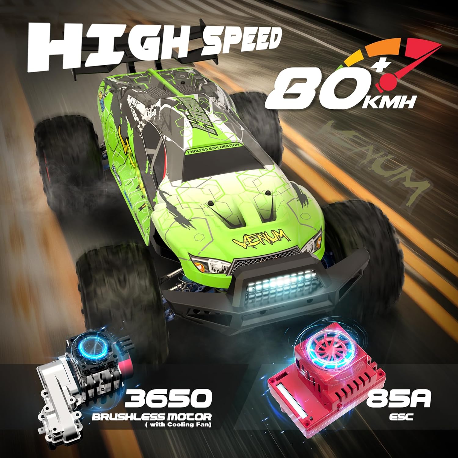 1:8 RC Car 80+KMH 1:10 RC Truck 48+ KMH U20276