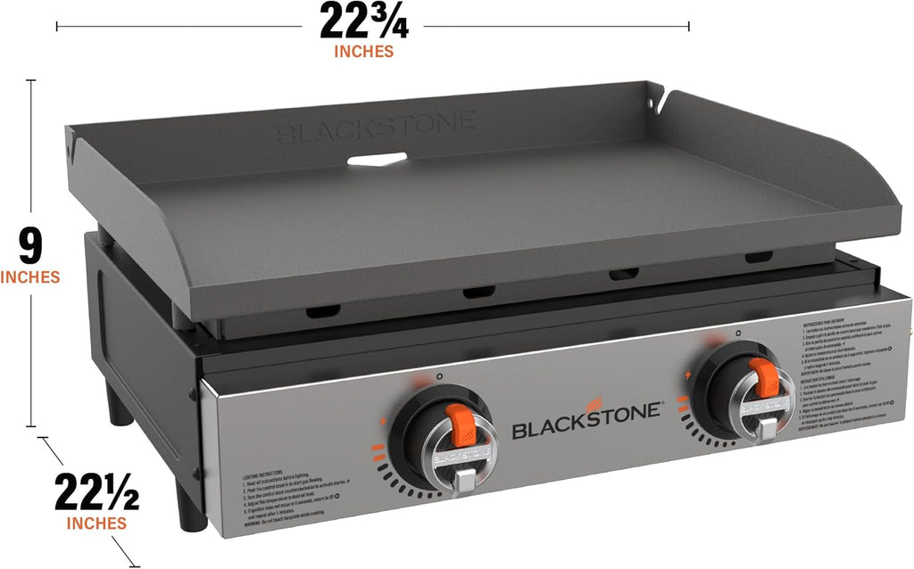 22" Tabletop Griddle with Powder Coated Steel, Black P99084