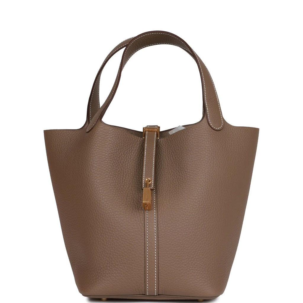 Etoupe Clemence Gold Hardware Bag V522