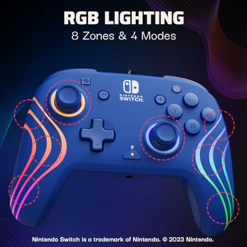 Black Wireless RGB Gaming Controller for Nintendo Switch A416015