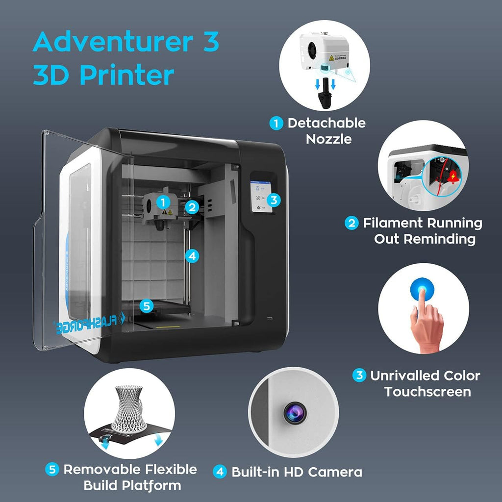 3D Printer with Quick Removable Nozzle and Heating Bed A10415