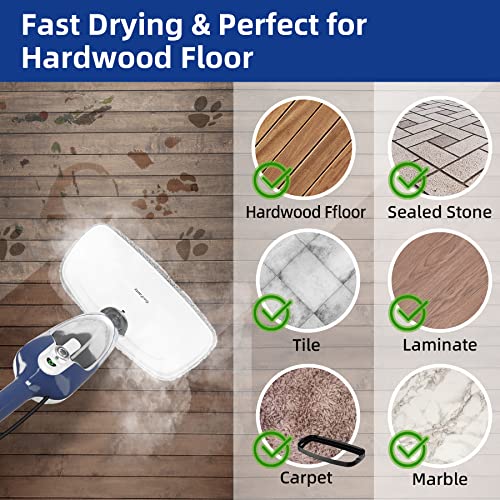 10-in-1 Floor Steamer Detachable Multi-Purpose Handheld Steam Cleaner with 11 Accessories F374883
